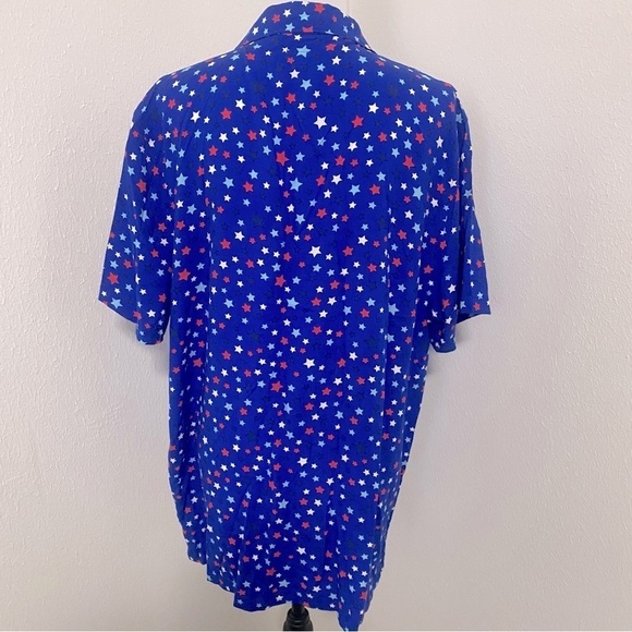 Home Free Colorful Stars Men's Hawaiian Shirt Beach Short Sleeved Button Large - Picture 3 of 6